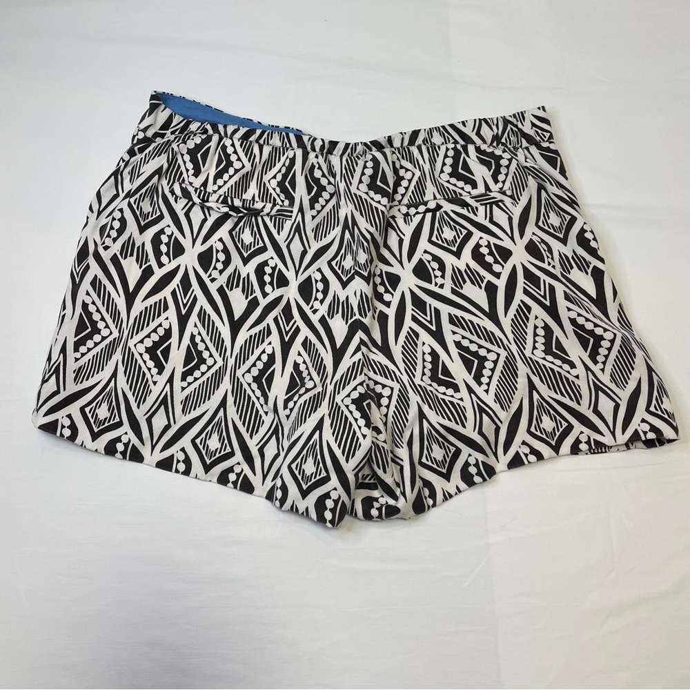 Cartonnier by Anthropology Geometric Print High Waist Tencel Shorts Women's M